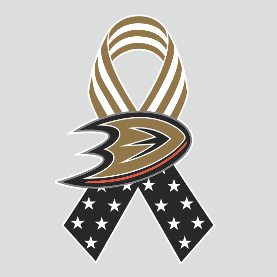 Anaheim Ducks Ribbon American Flag logo iron on paper